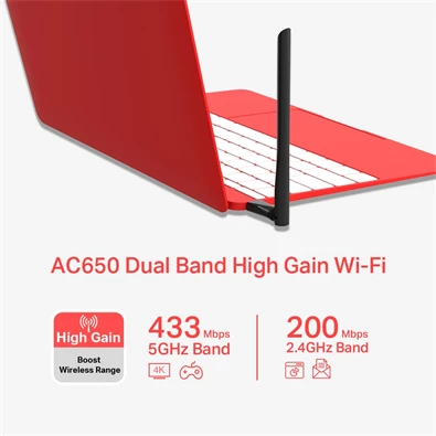 Mercusys MU6H AC650 High Gain Vezeték nélküli Dual Band USB Adapter Mercusys MU6H AC650 High Gain Vezeték nélküli Dual Band USB Adapter