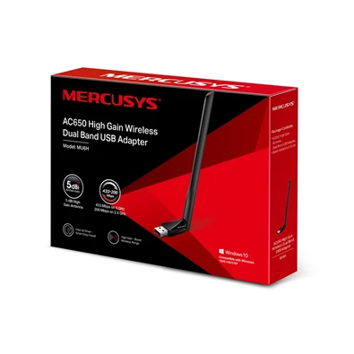 Mercusys MU6H AC650 High Gain Vezeték nélküli Dual Band USB Adapter Mercusys MU6H AC650 High Gain Vezeték nélküli Dual Band USB Adapter