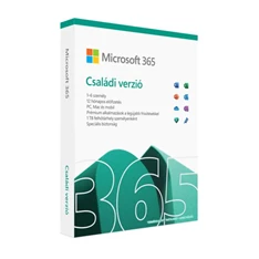 Microsoft 365 Családi verzió P8 HUN 6 Felhasználó 1 év dobozos irodai programcsomag szoftver Microsoft 365 Családi verzió P8 HUN 6 Felhasználó 1 év dobozos irodai programcsomag szoftver