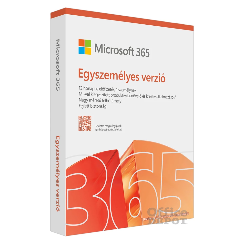 Microsoft 365 Personal (Egyszemélyes verzió) 1 Felhasználó 1 Eszköz 1 év kódkártya szoftver