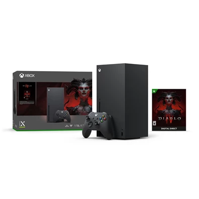 Microsoft Xbox Series X 1TB fekete játékkonzol + Diablo IV játékszoftver Microsoft Xbox Series X 1TB fekete játékkonzol + Diablo IV játékszoftver