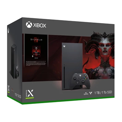 Microsoft Xbox Series X 1TB fekete játékkonzol + Diablo IV játékszoftver Microsoft Xbox Series X 1TB fekete játékkonzol + Diablo IV játékszoftver