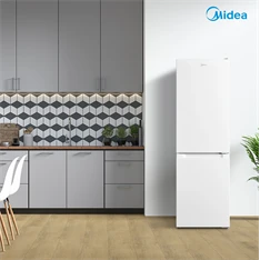 Midea MDRB369FGE01 fehér, alulfagyasztós, Hűtő: 197L, Fagyasztó:65L, hűtőszekrény