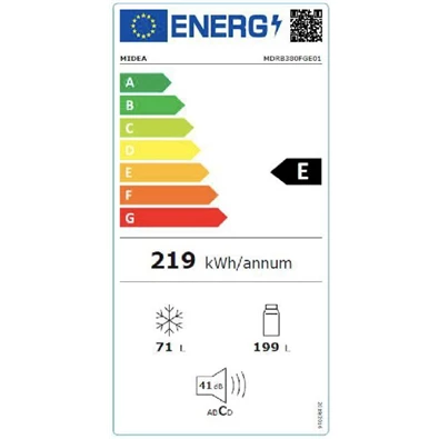 Midea MDRB380FGE01A alulfagyasztós hűtőszekrény Midea MDRB380FGE01A alulfagyasztós hűtőszekrény