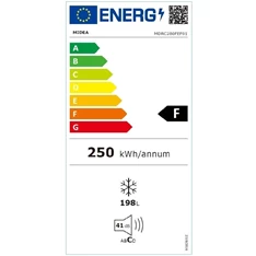 Midea MDRC280FEE01 fehér, Fagyasztó:198L, fagyasztóláda