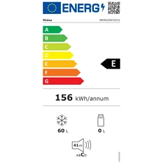 Midea MDRD99FZE01 fehér, egyajtós, Fagyasztó:60L, fagyasztószekrény