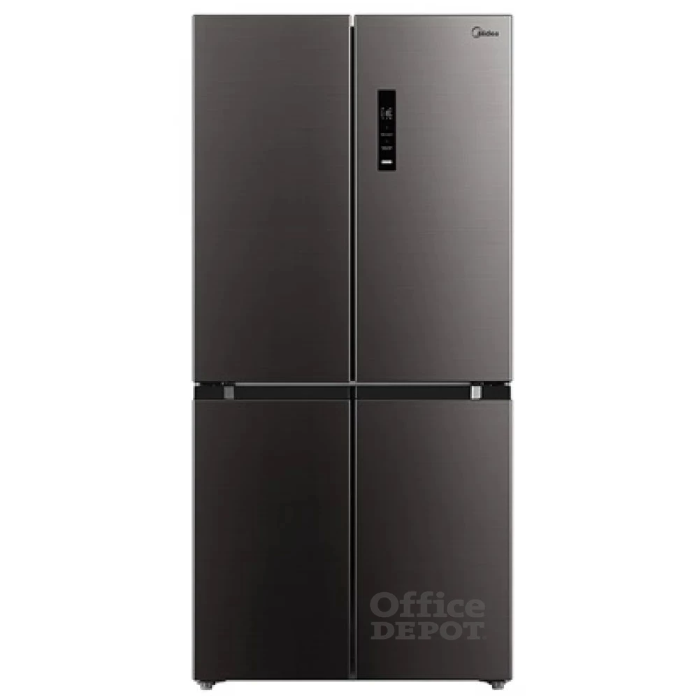 Midea MDRF632FIE28 fekete, négyajtós, Hűtő:305L, Fagyasztó:169L, No frost hűtőszekrény