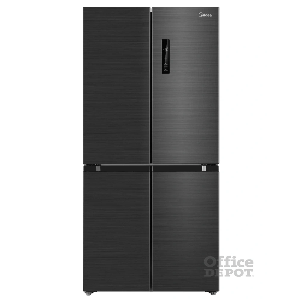 Midea MDRF632FIE45 inox, négyajtós, Hűtő:305L, Fagyasztó:169L, No frost hűtőszekrény