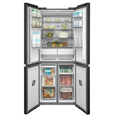 Midea MDRF632FIE45 inox, négyajtós, Hűtő:305L, Fagyasztó:169L, No frost hűtőszekrény