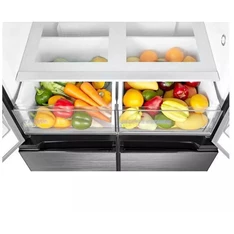 Midea MDRF632FIE46 inox, négyajtós, Hűtő:305L, Fagyasztó:169L, No frost hűtőszekrény