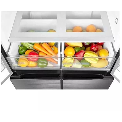 Midea MDRF632FIE46 inox, négyajtós, Hűtő:305L, Fagyasztó:169L, No frost hűtőszekrény