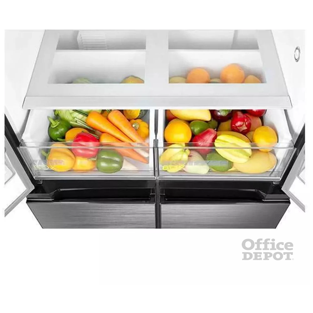 Midea MDRF632FIE46 inox, négyajtós, Hűtő:305L, Fagyasztó:169L, No frost hűtőszekrény