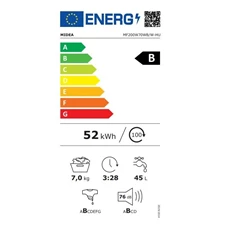 Midea MF200W70WB/W-HU 7 kg elöltöltős mosógép Midea MF200W70WB/W-HU 7 kg elöltöltős mosógép