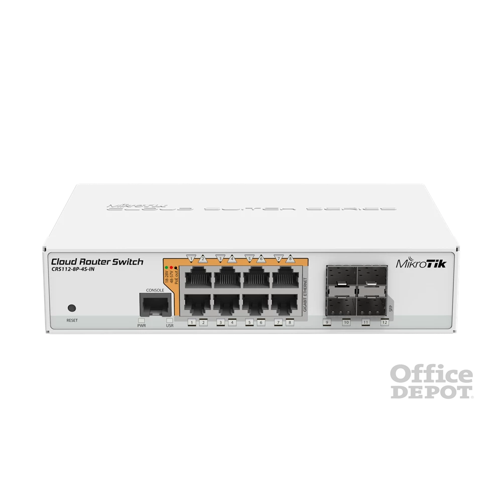 MikroTik CRS112-8P-4S-IN 8port GbE LAN PoE 4xSFP port Cloud Router Switch