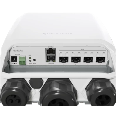 MikroTik CRS305-1G-4S+OUT FiberBox Plus L5 1xGbE LAN 4x SFP+ kültéri Cloud Router Switch MikroTik CRS305-1G-4S+OUT FiberBox Plus L5 1xGbE LAN 4x SFP+ kültéri Cloud Router Switch