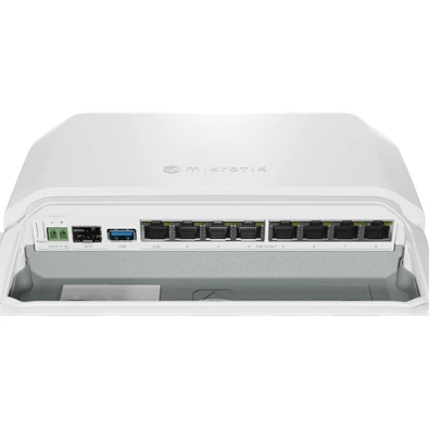 MikroTik RB5009UPr+S+OUT 1x2.5GbE PoE LAN 7xGbE PoE LAN 1xSFP+ port IP66 kültéri Smart router MikroTik RB5009UPr+S+OUT 1x2.5GbE PoE LAN 7xGbE PoE LAN 1xSFP+ port IP66 kültéri Smart router
