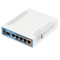 MikroTik hAP ac RB962UiGS-5HacT2HnT L4 128MB 5x GbE LAN 1x GbE SFP Dual-band Vezeték nélküli Router MikroTik hAP ac RB962UiGS-5HacT2HnT L4 128MB 5x GbE LAN 1x GbE SFP Dual-band Vezeték nélküli Router