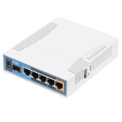 MikroTik hAP ac RB962UiGS-5HacT2HnT L4 128MB 5x GbE LAN 1x GbE SFP Dual-band Vezeték nélküli Router MikroTik hAP ac RB962UiGS-5HacT2HnT L4 128MB 5x GbE LAN 1x GbE SFP Dual-band Vezeték nélküli Router