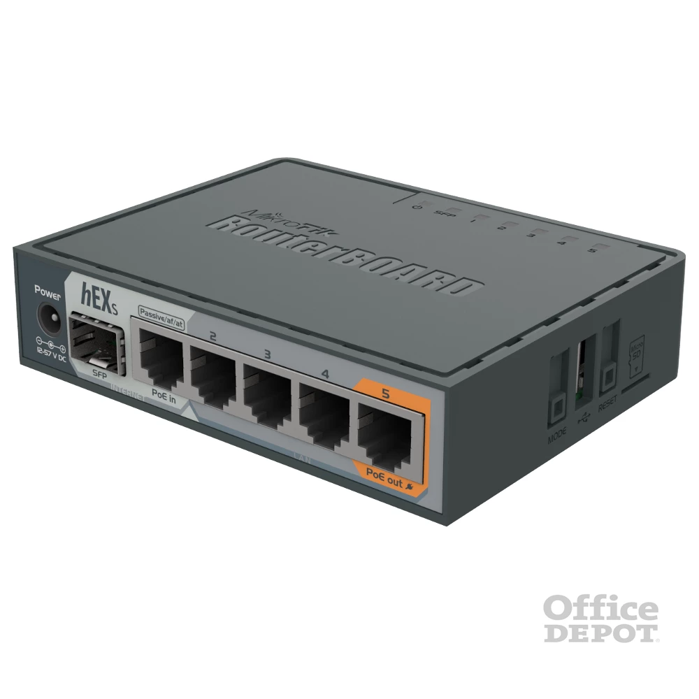 MikroTik hEX S RB760iGS L4 256MB 5x GbE port 1x GbE SFP router