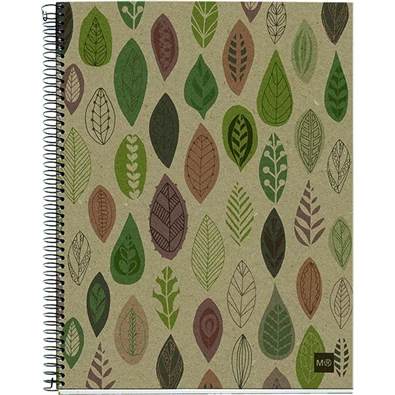 Miquelrius Ecoleaves A4 4x30lap kockás spirálfüzet Miquelrius Ecoleaves A4 4x30lap kockás spirálfüzet