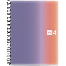 Miquelrius Aurora Provence A4 4x30 lap PP kockás spirálfüzet