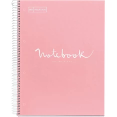 Miquelrius Emotions A4 PP 5x24 lapos pink vonalas spirálfüzet Miquelrius Emotions A4 PP 5x24 lapos pink vonalas spirálfüzet