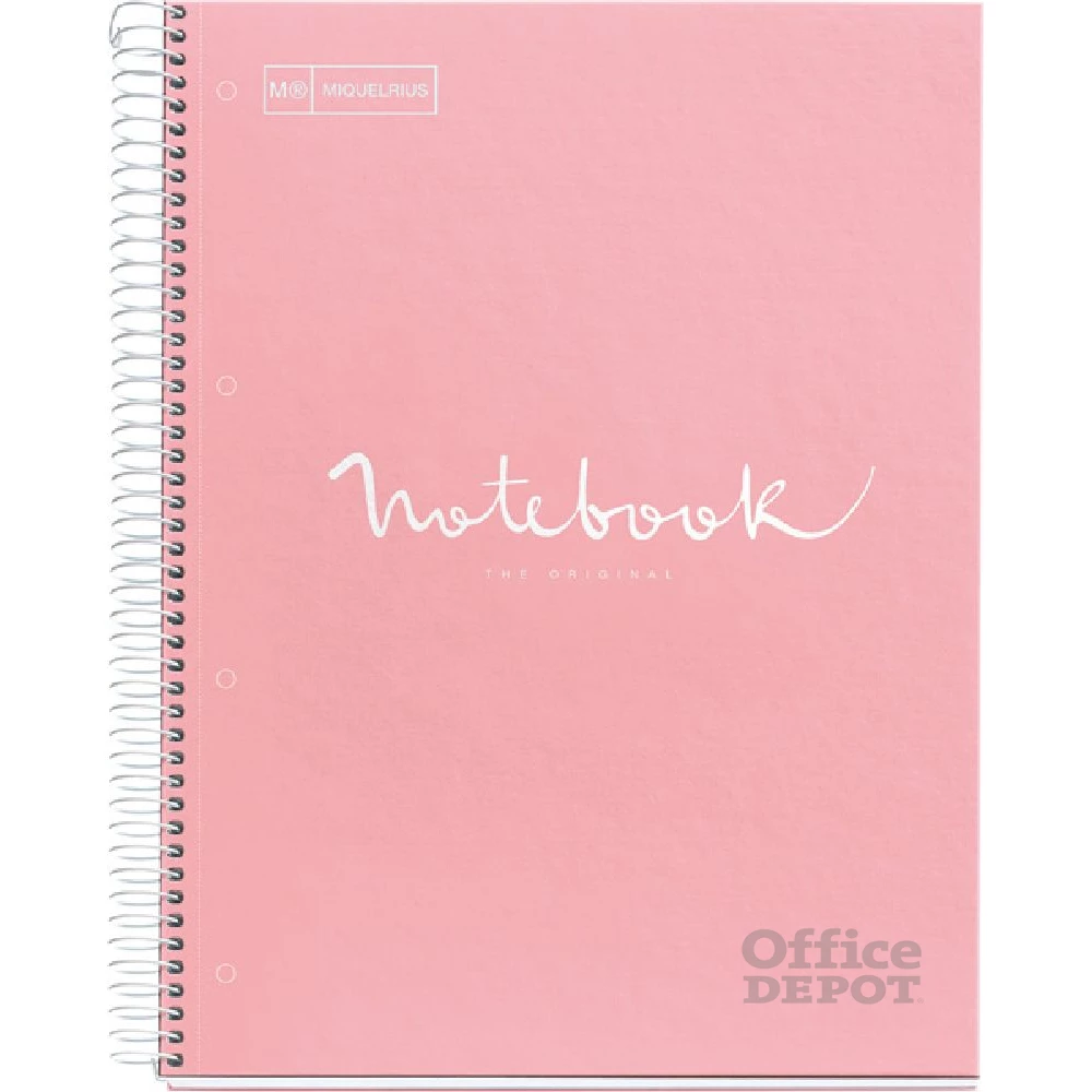 Miquelrius Emotions A4 PP 5x24 lapos pink vonalas spirálfüzet