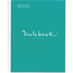 Miquelrius Emotions A4 PP 5x24 lapos türkiz vonalas spirálfüzet Miquelrius Emotions A4 PP 5x24 lapos türkiz vonalas spirálfüzet