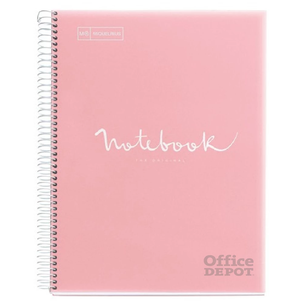 Miquelrius Emotions A5 PP 120 lapos pink kockás spirálfüzet