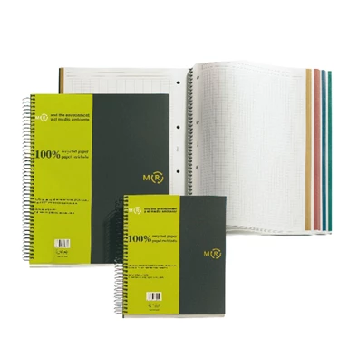 Miquelrius Recycled A4 4x30lapos kockás spirálfüzet Miquelrius Recycled A4 4x30lapos kockás spirálfüzet