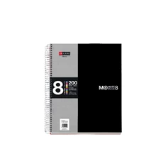 Miquelrius A4 8x25lapos vonalas fekete spirálfüzet Miquelrius A4 8x25lapos vonalas fekete spirálfüzet