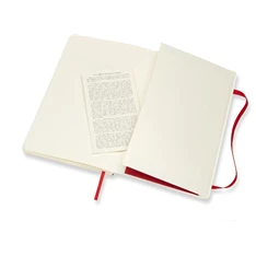 Moleskine Notesz Qp616F2 Puha Skarlát Piros "L" Vonalas Moleskine Notesz Qp616F2 Puha Skarlát Piros "L" Vonalas