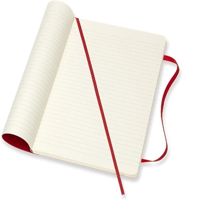 Moleskine Notesz Qp616F2 Puha Skarlát Piros "L" Vonalas Moleskine Notesz Qp616F2 Puha Skarlát Piros "L" Vonalas