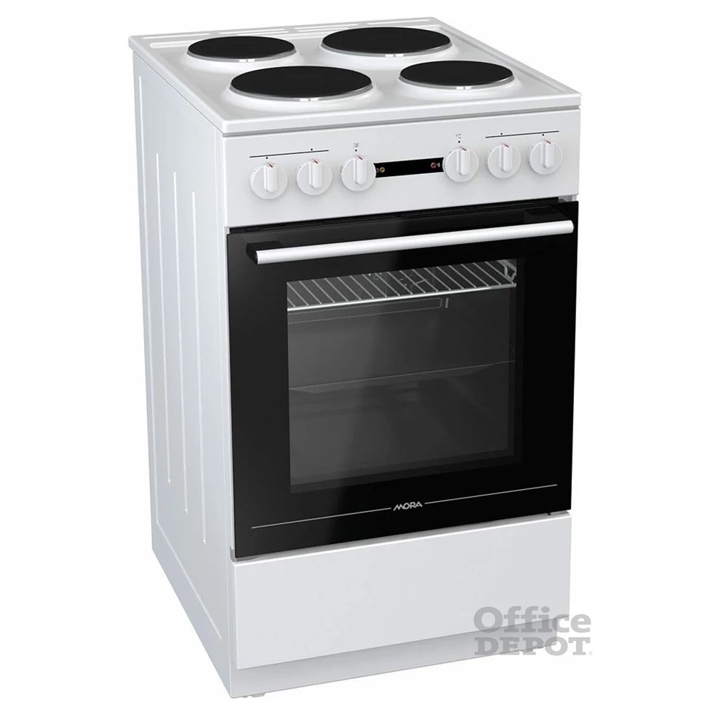 Mora E201AW fehér, szabadonálló, vasmagos, főzőzóna: 4, sütő:68L, grill, tűzhely