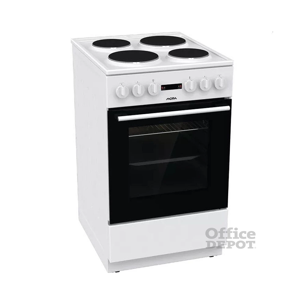 Mora E3241AW fehér, szabadonálló, elektromos, főzőzóna: 4, sütő:68L, grill, tűzhely