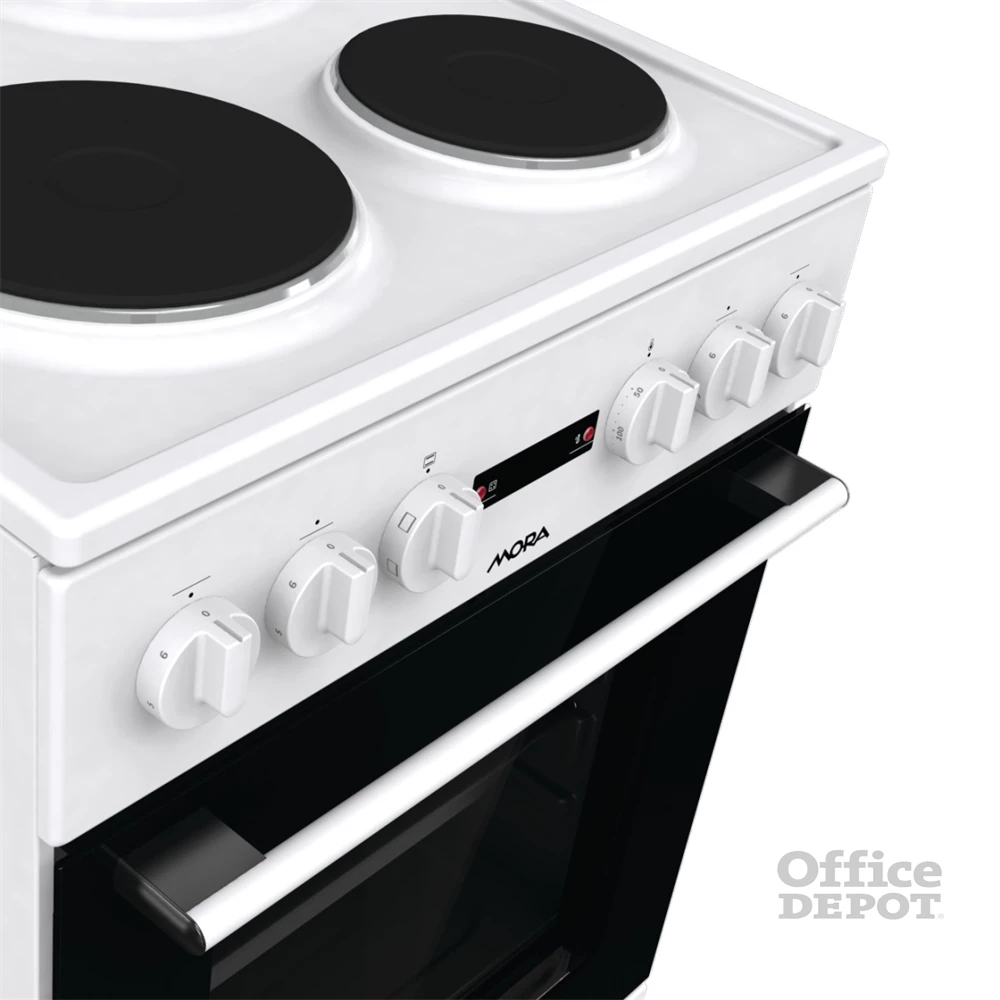 Mora E3241AW fehér, szabadonálló, elektromos, főzőzóna: 4, sütő:68L, grill, tűzhely