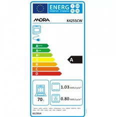Mora K4255CW fehér kombinált tűzhely Mora K4255CW fehér kombinált tűzhely
