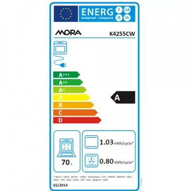 Mora K4255CW fehér kombinált tűzhely Mora K4255CW fehér kombinált tűzhely