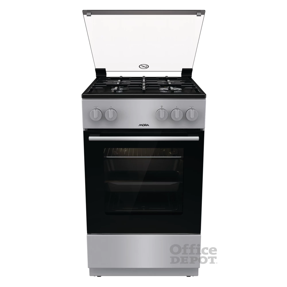 Mora P2252AS inox, szabadonálló, gáz, főzőzóna: 4, sütő:70L, tűzhely