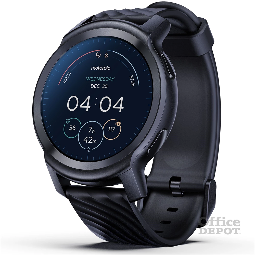 Motorola Watch 100 szilikon pántos fekete okosóra