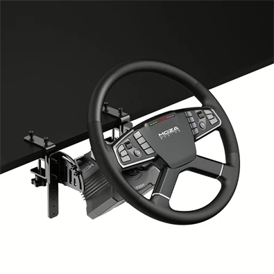 Moza Racing Trucking PC szimulátor szett - Kamion/Traktor, DD, R5 bázis, TSW kormány, SR-P Lite pedál, bilincs Moza Racing Trucking PC szimulátor szett - Kamion/Traktor, DD, R5 bázis, TSW kormány, SR-P Lite pedál, bilincs