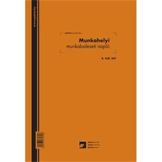 B.VALL.349 A4 24lapos álló "Munkahelyi munkabaleseti napló" nyomtatvány B.VALL.349 A4 24lapos álló "Munkahelyi munkabaleseti napló" nyomtatvány