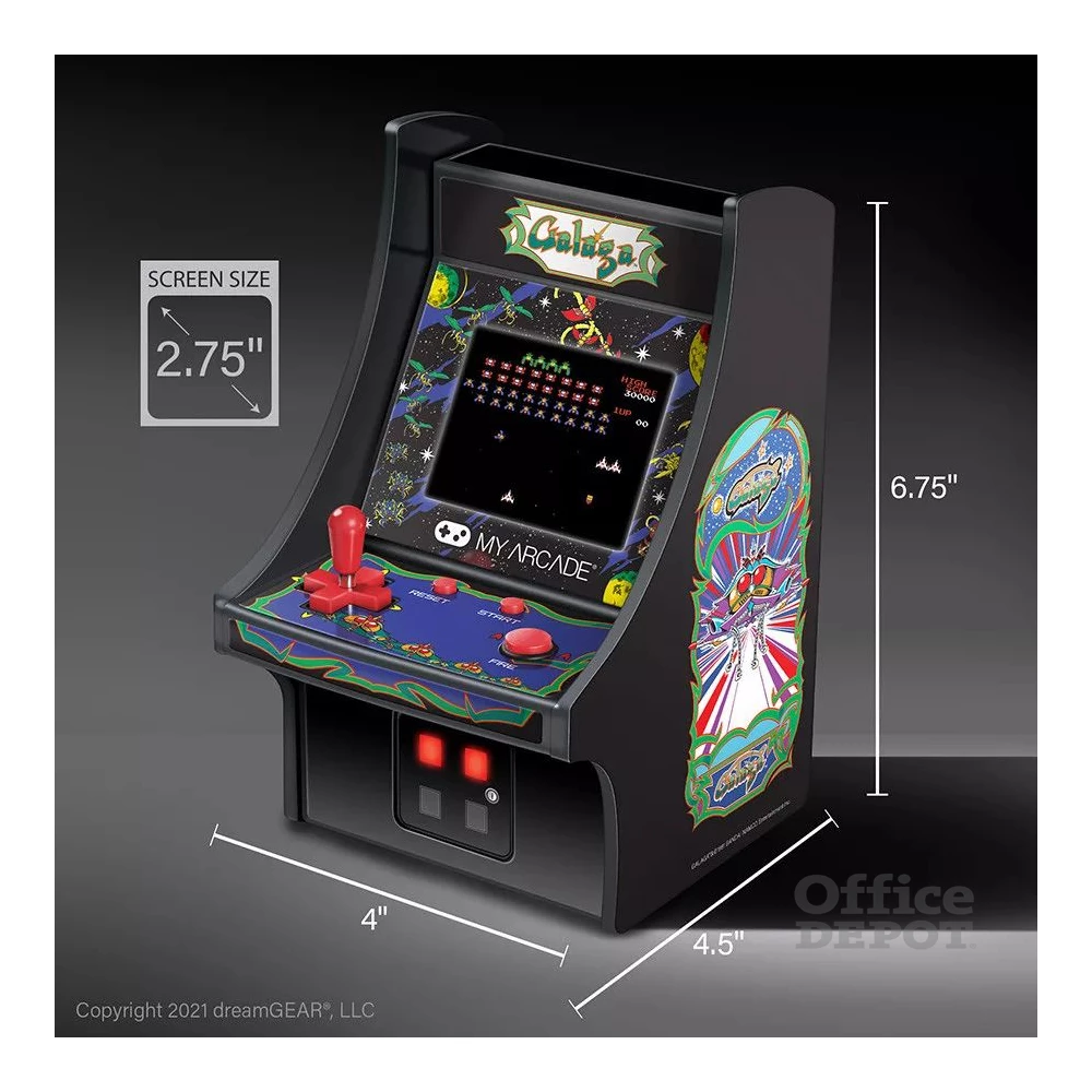 My Arcade DGUNL-3222 Galaga Micro Player Retro Arcade 6.75" hordozható játékkonzol