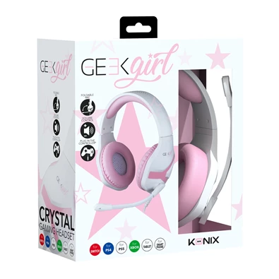 Mythics "Geek Girl Crystal" PlayStation 4 vezetékes gamer headset Mythics "Geek Girl Crystal" PlayStation 4 vezetékes gamer headset