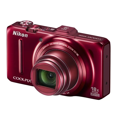 NIKON Coolpix S9300 Vörös 16MP digitális fényképezőgép