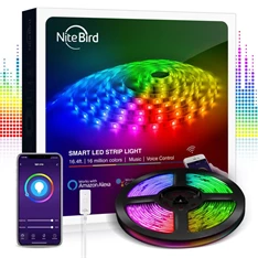 NITEBIRD SL2 Smart Wi-Fi-s RGB LED szalag 5m, zene és APP vezérlés NITEBIRD SL2 Smart Wi-Fi-s RGB LED szalag 5m, zene és APP vezérlés