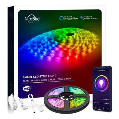 NITEBIRD SL2 Smart Wi-Fi-s RGB LED szalag 5m, zene és APP vezérlés NITEBIRD SL2 Smart Wi-Fi-s RGB LED szalag 5m, zene és APP vezérlés
