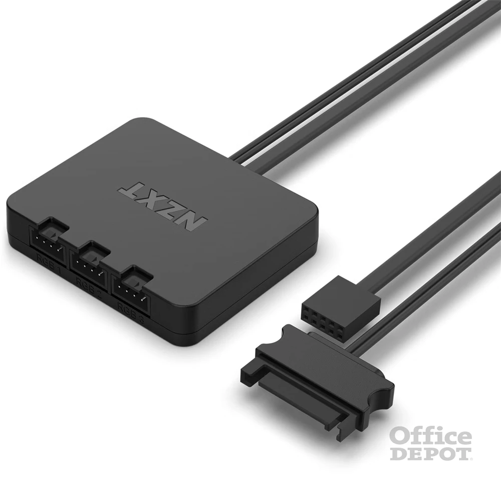 NZXT F140RGB Core 140mm Hub-mounted LED Twin fehér hűtőventilátor + RGB vezérlő