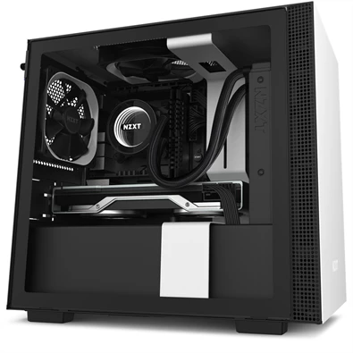 NZXT H210 Fekete-Fehér (Táp nélküli) ablakos mini-ITX ház NZXT H210 Fekete-Fehér (Táp nélküli) ablakos mini-ITX ház