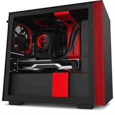 NZXT H210 Fekete-Piros (Táp nélküli) ablakos mini-ITX ház NZXT H210 Fekete-Piros (Táp nélküli) ablakos mini-ITX ház